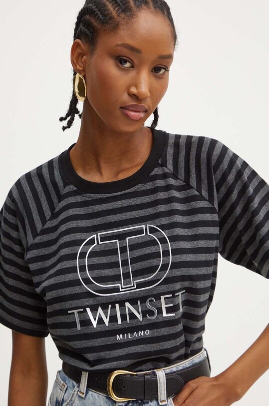 Μπλουζάκι Twinset μαύρο 242TP2330