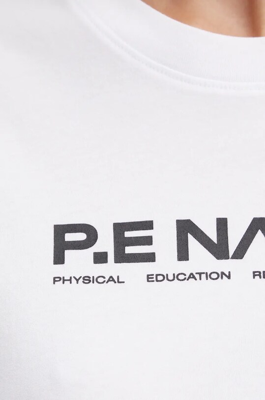 Βαμβακερό μπλουζάκι P.E Nation Aero SS Tee λευκό 243T329