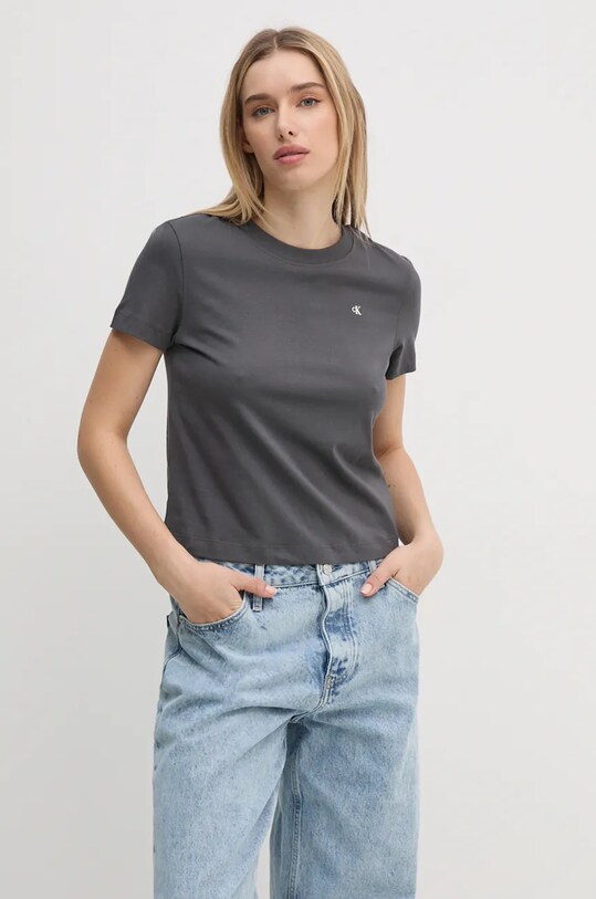 Ρούχα Μπλουζάκι Calvin Klein Jeans J20J225391 γκρί