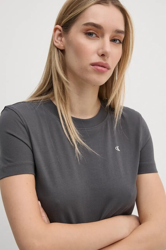 Μπλουζάκι Calvin Klein Jeans γκρί J20J225391