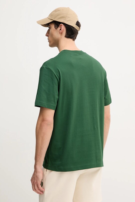 Ρούχα Βαμβακερό μπλουζάκι Lacoste TH2827 πράσινο