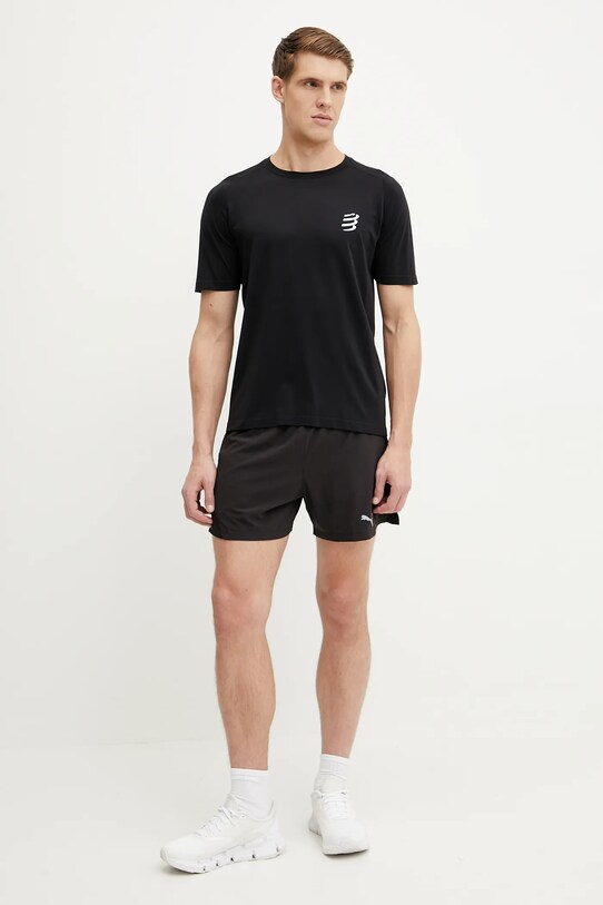 Μπλουζάκι για τρέξιμο Compressport Performance ATSM492 μαύρο SS25