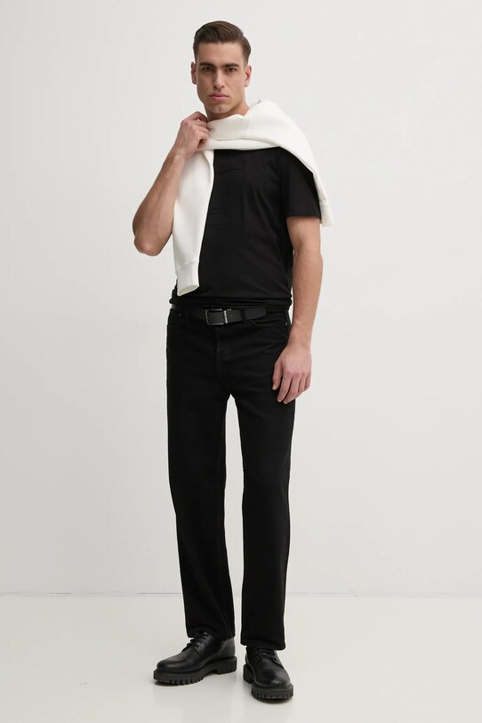 Βαμβακερό μπλουζάκι Armani Exchange XM000089.AF10361 μαύρο AW24