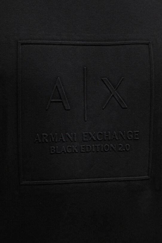 Βαμβακερό μπλουζάκι Armani Exchange XM000089.AF10361 μαύρο