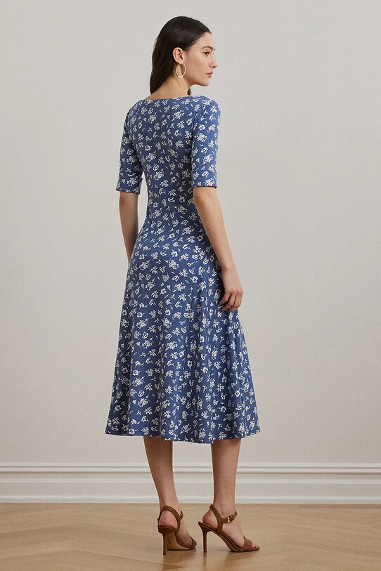 Βαμβακερό φόρεμα Lauren Ralph Lauren 200976993 μπλε AW25