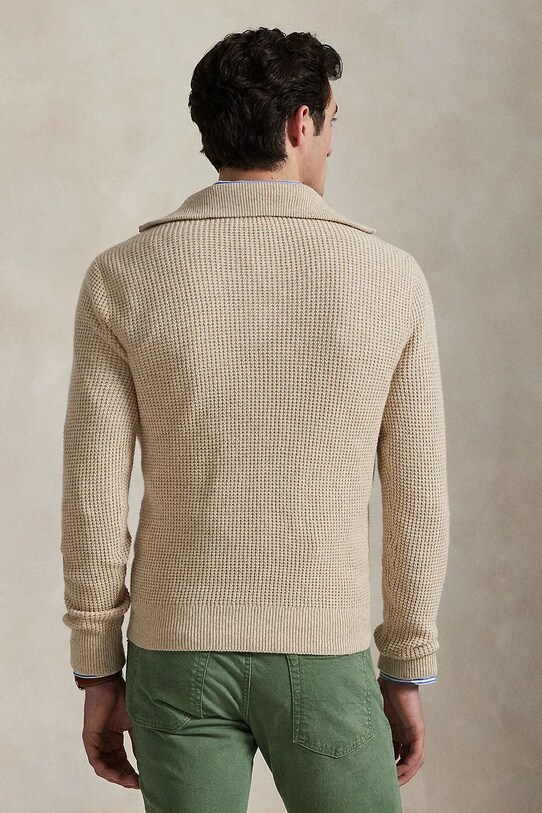 Μάλλινο πουλόβερ Polo Ralph Lauren 710941101 μπεζ AW25