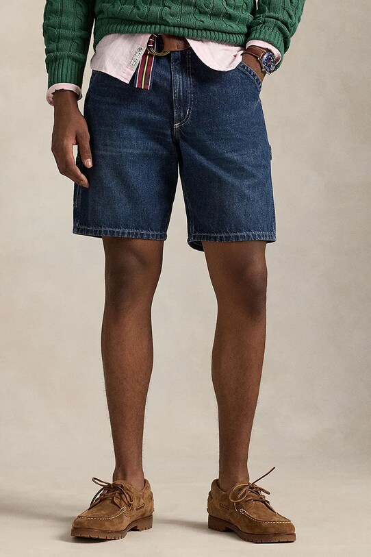 Βαμβακερό τζιν σορτς Polo Ralph Lauren 710971777 λευκό AW25