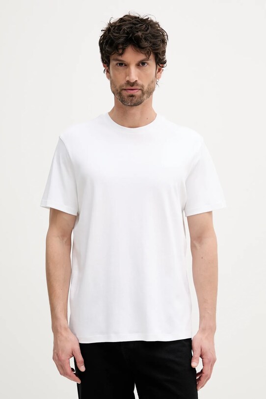 Βαμβακερό μπλουζάκι Calvin Klein κανονικό λευκό LV04LB275G