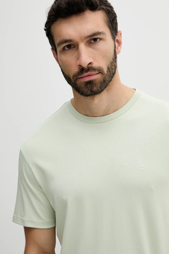 Ρούχα Βαμβακερό μπλουζάκι Calvin Klein LV04LB275G πράσινο
