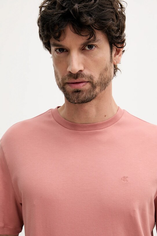 Ρούχα Βαμβακερό μπλουζάκι Calvin Klein LV04LB275G πορτοκαλί