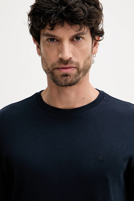 Ρούχα Βαμβακερό μπλουζάκι Calvin Klein LV04LB275G σκούρο μπλε