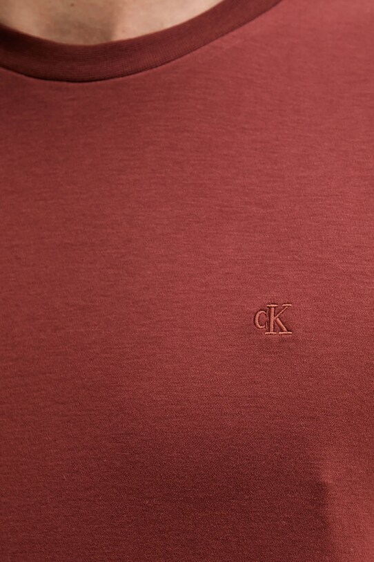 Βαμβακερό μπλουζάκι Calvin Klein κόκκινο LV04LB275G