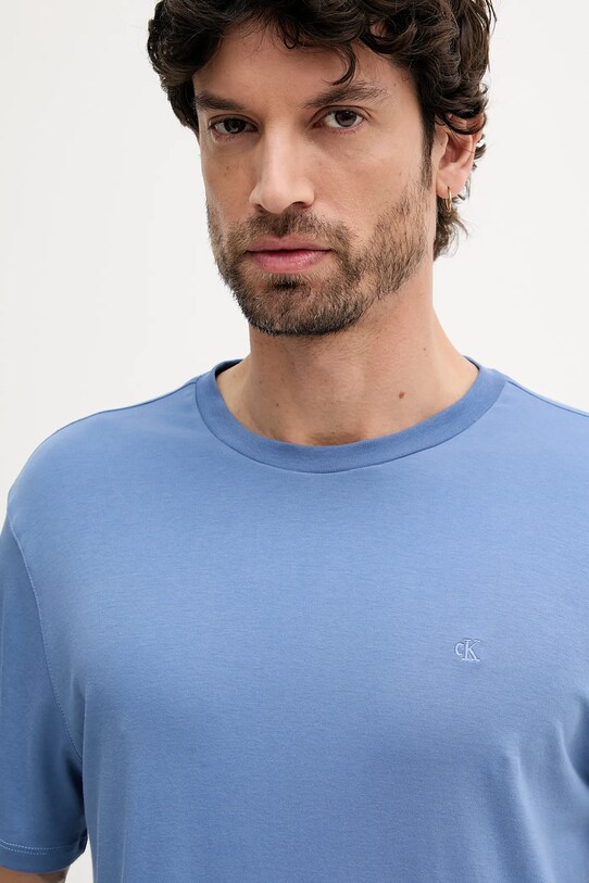 Ρούχα Βαμβακερό μπλουζάκι Calvin Klein LV04LB275G μπλε