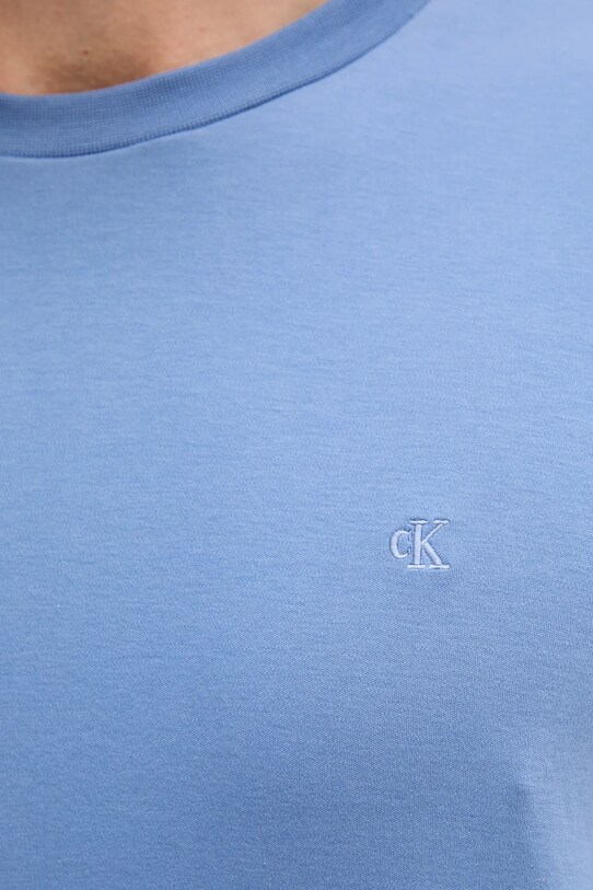 Βαμβακερό μπλουζάκι Calvin Klein μπλε LV04LB275G
