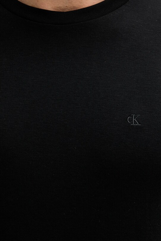 Βαμβακερό μπλουζάκι Calvin Klein μαύρο LV04LB275G