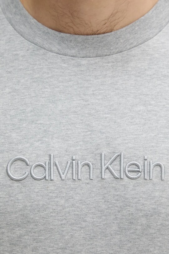 Βαμβακερό μπλουζάκι Calvin Klein γκρί LV04LC206G