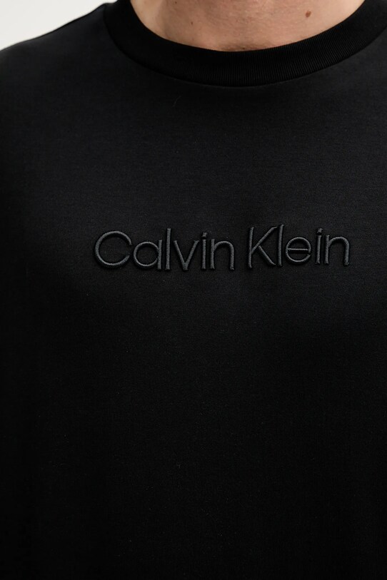 Βαμβακερό μπλουζάκι Calvin Klein μαύρο LV04LC206G