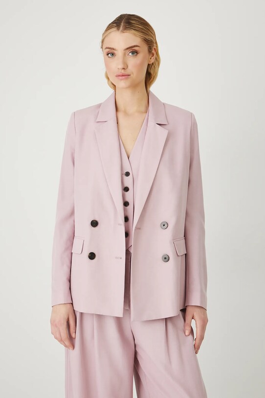 Blazer με μείγμα λινών Medicine ύφασμα ροζ RS25.KZD900
