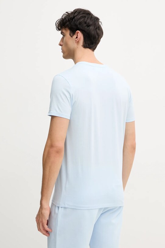Ρούχα Βαμβακερό μπλουζάκι Lacoste TH6710 μπλε