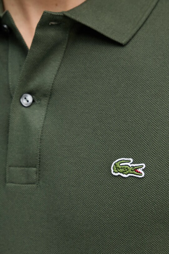 Βαμβακερό μπλουζάκι πόλο Lacoste PH4012 πράσινο