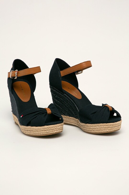 Σανδάλια Tommy Hilfiger BASIC OPENED TOE HIGH WEDGE FW0FW04784 σκούρο μπλε SS24