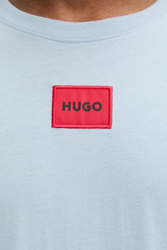 Βαμβακερό μπλουζάκι HUGO μπλε 50447978