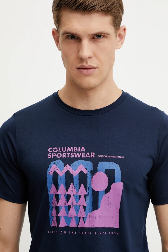 Αθλητικό μπλουζάκι Columbia Sun Trek σκούρο μπλε 1931172