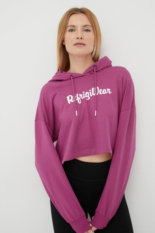 Βαμβακερή μπλούζα RefrigiWear R05200.FH9122 ροζ SS22