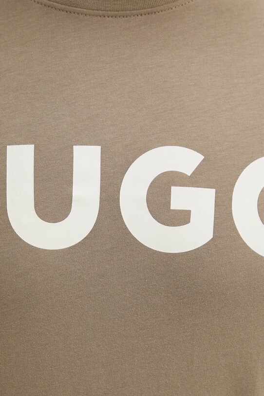 Βαμβακερό μπλουζάκι HUGO μπεζ 50467556