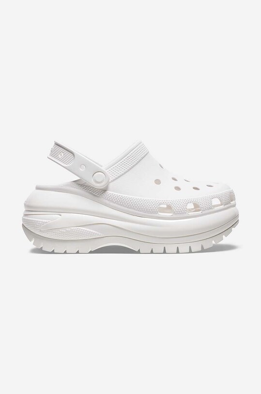 Παντόφλες Crocs Classic Mega Crush Clog 5-8 cm λευκό 207988.WHITE