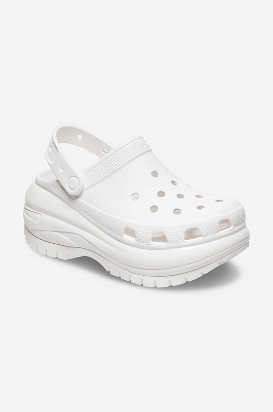 Παντόφλες Crocs Classic Mega Crush Clog λευκό 207988.WHITE
