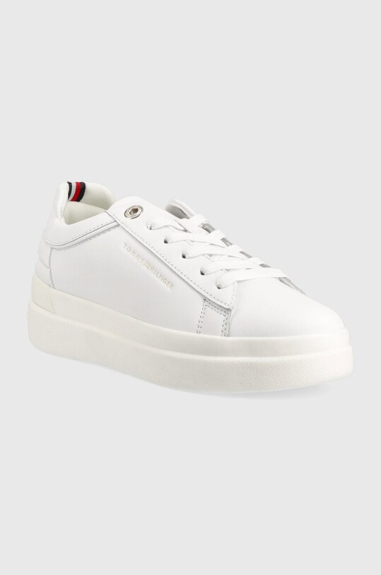 Δερμάτινα αθλητικά παπούτσια Tommy Hilfiger Fw0fw06511 Feminine Elevated Sneaker FW0FW06511 λευκό SS23