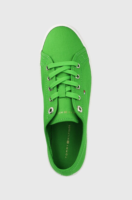 Πάνινα παπούτσια Tommy Hilfiger ESSENTIAL VULCANIZED SNEAKER πράσινο FW0FW07119