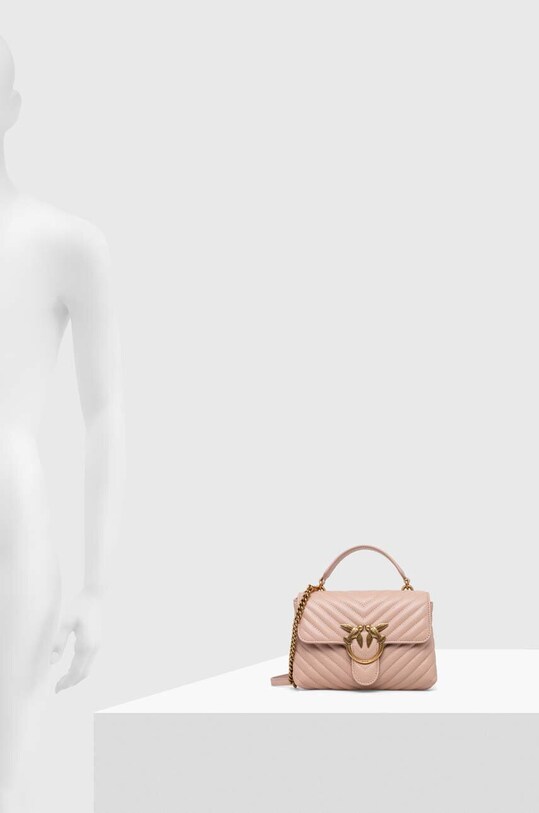 Δερμάτινη τσάντα Pinko 100044.A0GK ροζ