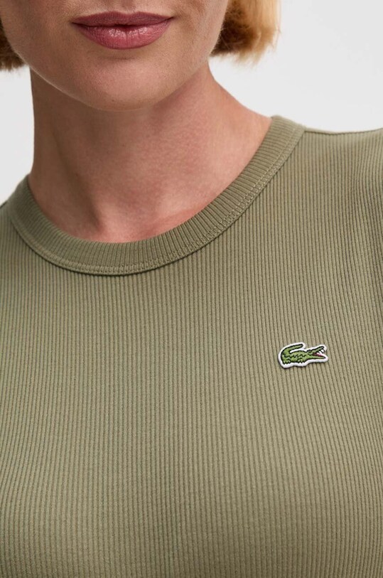 Βαμβακερό μπλουζάκι Lacoste TF5538 πράσινο