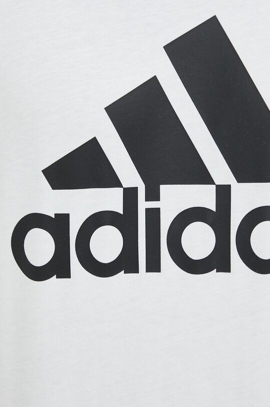 Βαμβακερό μπλουζάκι adidas IC9349 λευκό