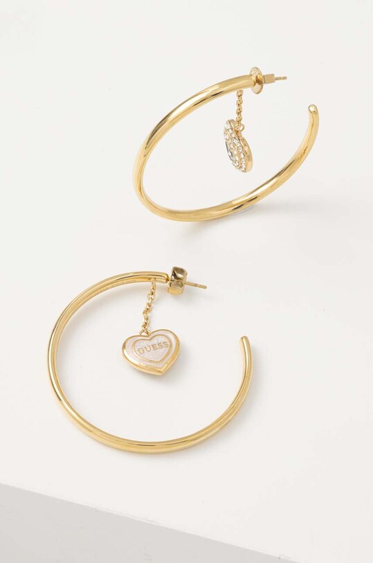 Σκουλαρίκια Guess λευκό JUBE04.018JW