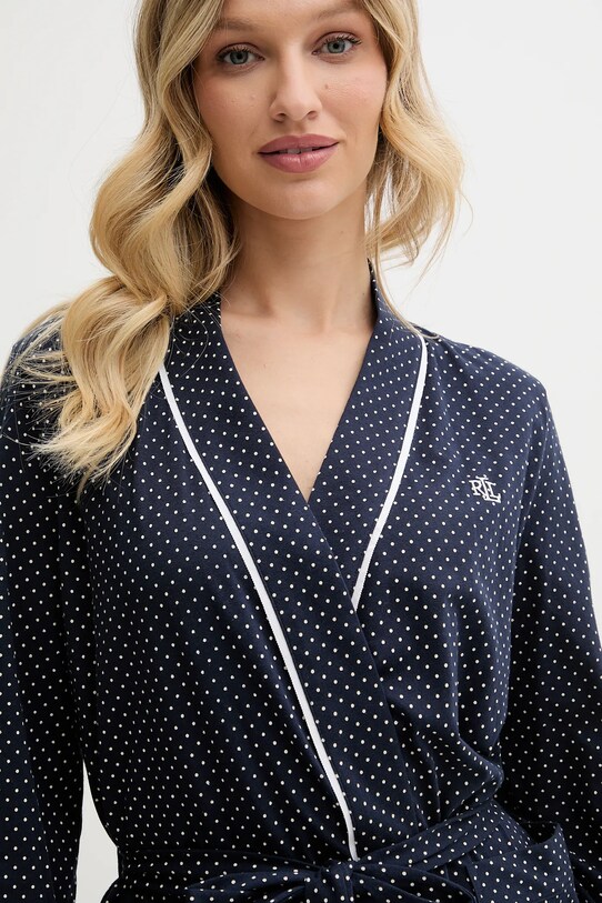 Βαμβακερό μπουρνούζι Lauren Ralph Lauren σκούρο μπλε I814702