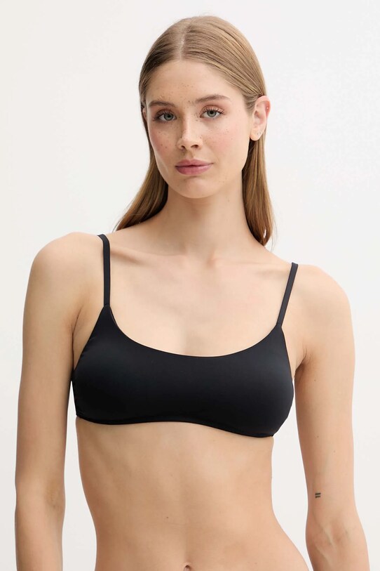 Bikini top United Colors of Benetton χωρίς μεταλλικές μπανέλες μαύρο 3P5H5R1MQ