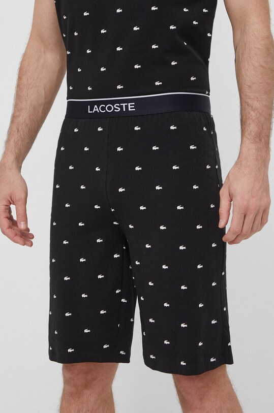 Πιτζάμα Lacoste 4H3304 μαύρο