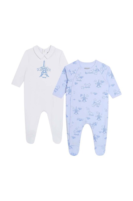 Βρεφικές βαμβακερές ρόμπες Kenzo Kids 2-pack 2-pack μπλε K60074.