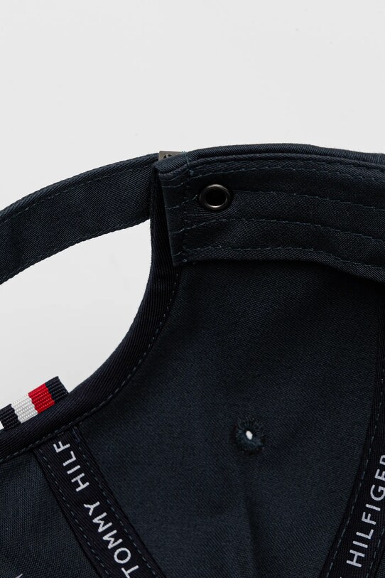 Βαμβακερό καπέλο του μπέιζμπολ Tommy Hilfiger σκούρο μπλε AM0AM12035