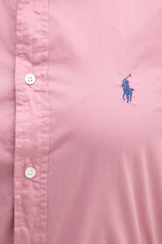 Βαμβακερό πουκάμισο Polo Ralph Lauren 211932522 ροζ