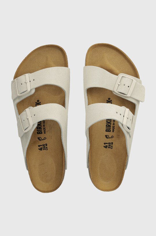 Παντόφλες σουέτ Birkenstock Arizona 1026817.White μπεζ SS24