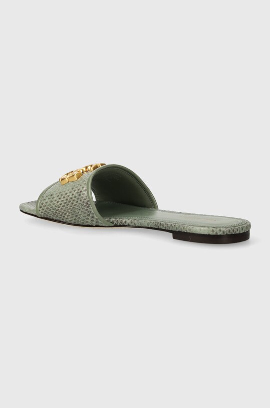 Παπούτσια Δερμάτινες παντόφλες Tory Burch Eleanor Slide 155132.300 πράσινο