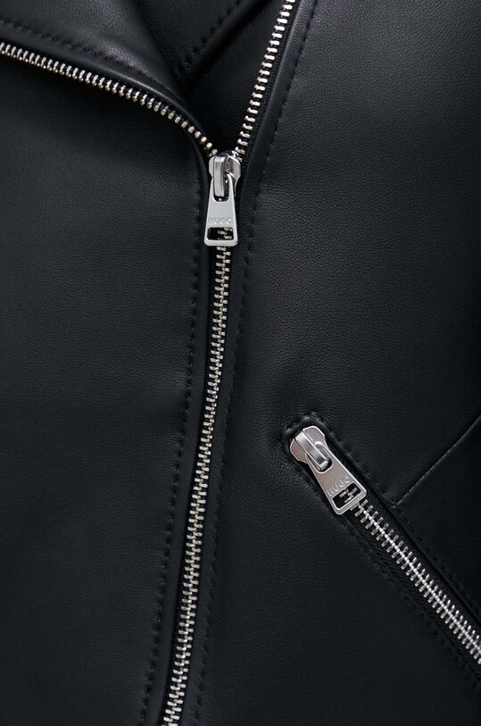 Δερμάτινο jacket HUGO 50512604 μαύρο