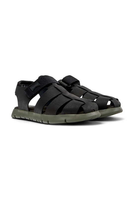 Παιδικά δερμάτινα σανδάλια Camper μαύρο K800242.25.34