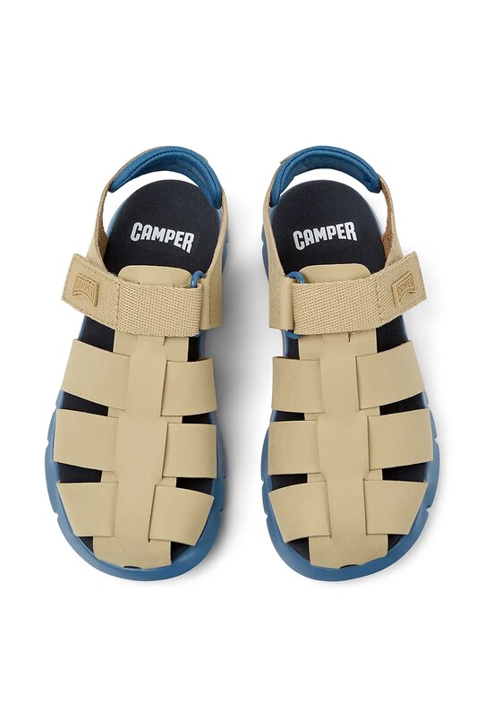 Παιδικά δερμάτινα σανδάλια Camper μπεζ K800242.35.38