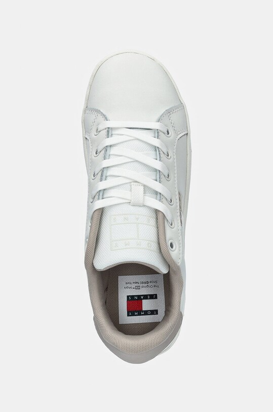 Δερμάτινα αθλητικά παπούτσια Tommy Jeans TJW FLATFORM ESS λευκό EN0EN02518