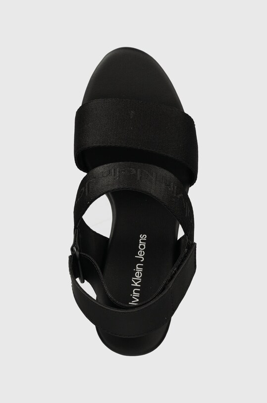 Σανδάλια Calvin Klein Jeans WEDGE SANDAL WEBBING IN MR WEDGE SANDAL WEBBING IN MR μαύρο YW0YW01360